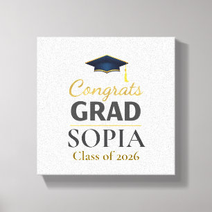 Graduation 2026 Personalised Congrats Grad Canvas Print