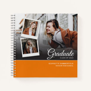 Graduation 2026 Photo Collage Party Guest Notebook
