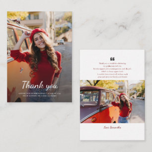 Graduation 2026 Photo Grad Thank You Card