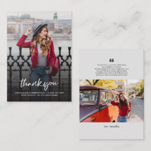 Graduation 2026 Photo Grad Thank You Card