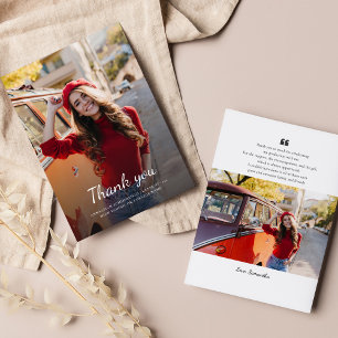 Graduation 2026 Photo Grad Thank You Photo Card