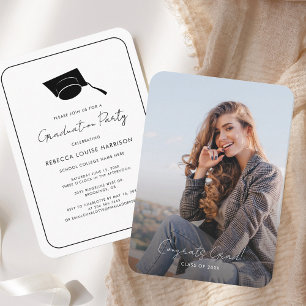 Graduation 2026 Photo Script Mini Party Invitation
