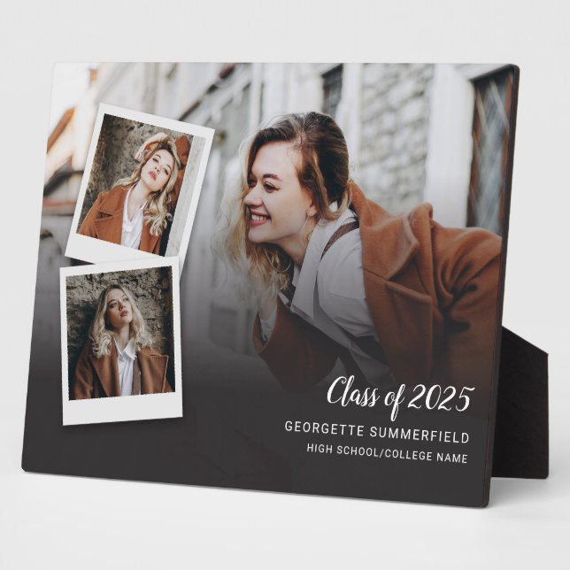Graduation 2026 Photo Script Modern Keepsake Plaque (Side)