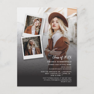Graduation 2026 Photos Modern Script Party Invitation Postcard