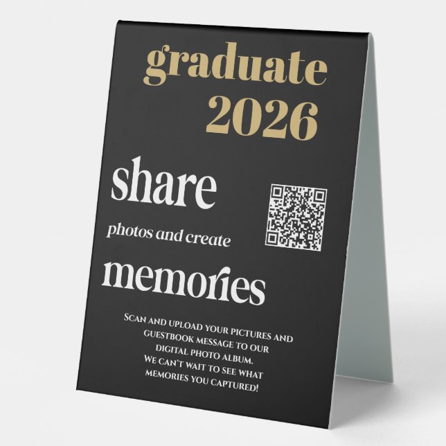 Graduation 2026 QR Code Photo Pictures Guestbook (Front)
