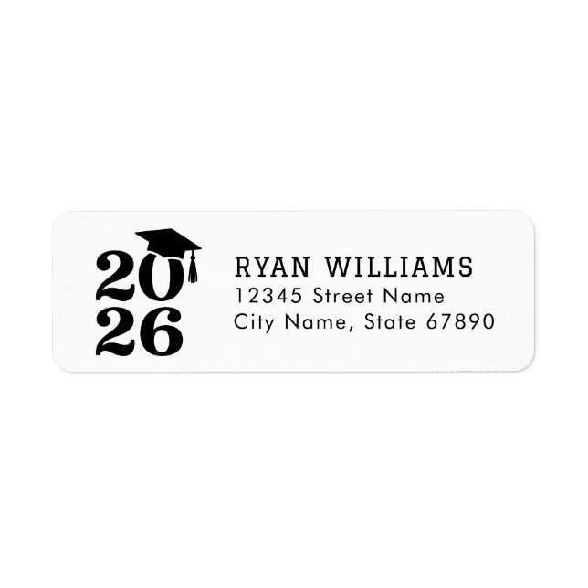 Graduation 2026 Return Address Labels (Front)