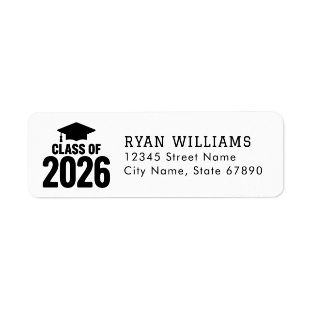 Graduation 2026 Return Address Labels (Front)