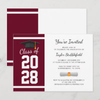 Graduation 2026 Script Grad Party Invitation