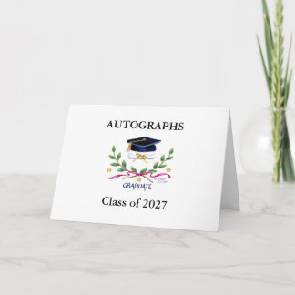 Graduation 2027 Autographs Signatures Keepsake Card