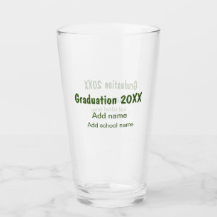 Graduation 20XX add year name school green modern  Glass