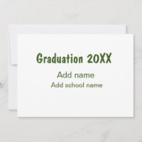 Graduation 20XX add year name school green modern