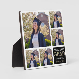 Graduation 20XX Congrats Grad 5 Photo Collage   Plaque