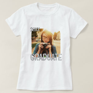 Graduation 20XX Modern Simple Custom Photo T-Shirt