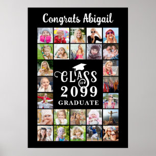 Graduation 26 Photo Collage Class Year Graduate Poster