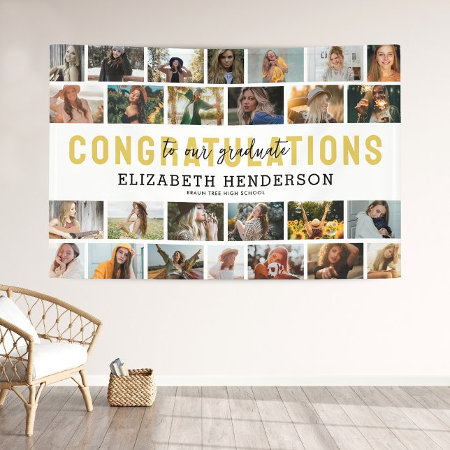 Graduation 26 Photo Collage Graduate Banner (Creator Uploaded)