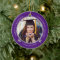 Graduation 2 Photo Purple Silver Grad Cap Year
