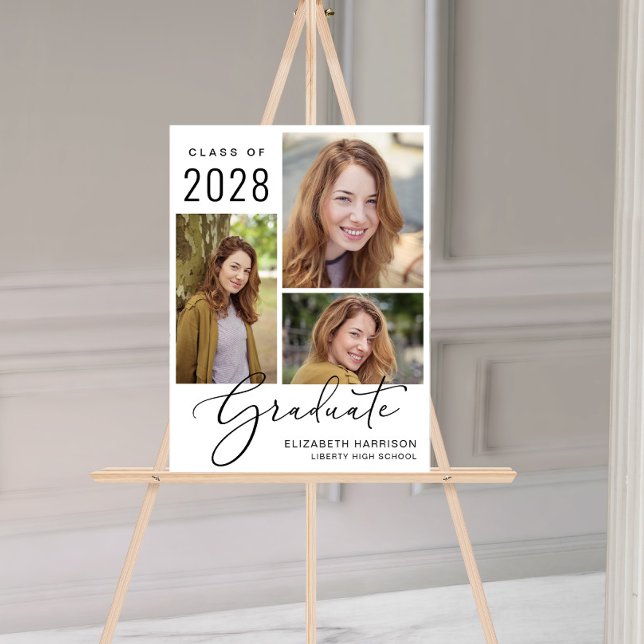 Graduation 3 Photo Script Welcome Acrylic Sign (Creator Uploaded)