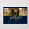 Graduation 4 Photo Collage Script Navy Gold