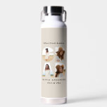 Graduation 4 photo modern personalised natural water bottle<br><div class="desc">Graduation 4 photo modern girly natural personalised water bottle</div>