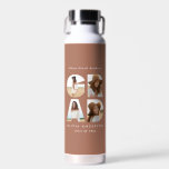 Graduation 4 photo modern personalised terracotta water bottle<br><div class="desc">Graduation 4 photo modern girly terracotta and white personalised water bottle</div>