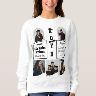 Graduation 5 Photo Celebration Graduate Template Sweatshirt