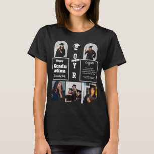 Graduation 5 Photo Celebration Graduate Template T-Shirt