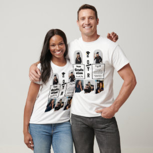 Graduation 5 Photo Celebration Graduate Template T-Shirt