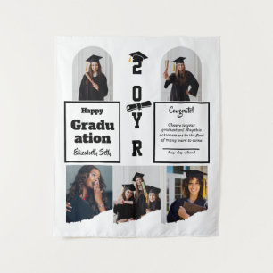 Graduation 5 Photo Celebration Graduate Template Tapestry