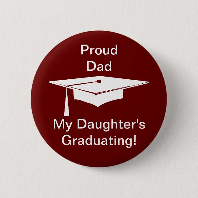 Graduation 6 Cm Round Badge (Front)