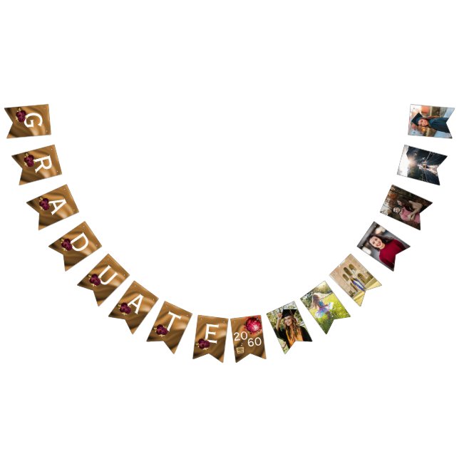 Graduation 7 Photo Collage 2025 Disco Party  Bunting (All)