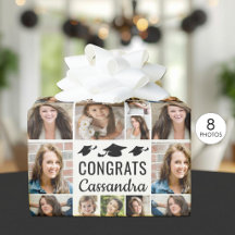 Graduation 8 Photo Collage Congrats Name