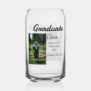 Graduation add name class of 20xx congrats add pho can glass