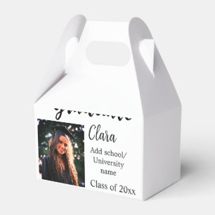 Graduation add name class of 20xx congrats add pho favour box