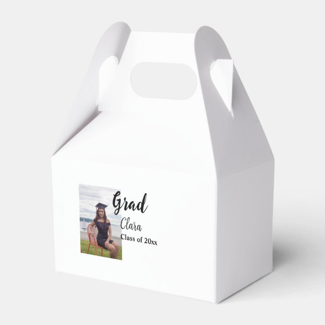 Graduation add name class of 20xx congrats add pho favour box (Front Side)