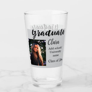 Graduation add name class of 20xx congrats add pho glass