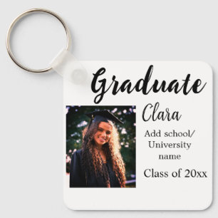 Graduation add name class of 20xx congrats add pho key ring