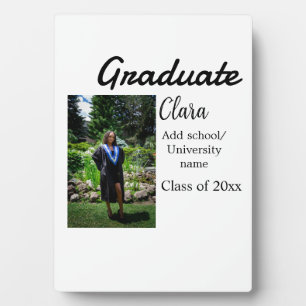 Graduation add name class of 20xx congrats add pho plaque