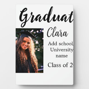 Graduation add name class of 20xx congrats add pho plaque