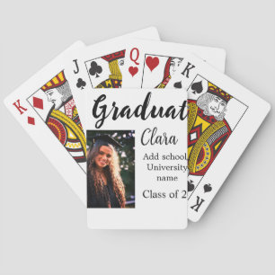 Graduation add name class of 20xx congrats add pho playing cards
