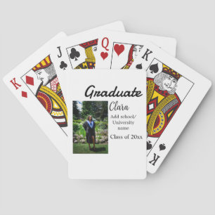 Graduation add name class of 20xx congrats add pho playing cards