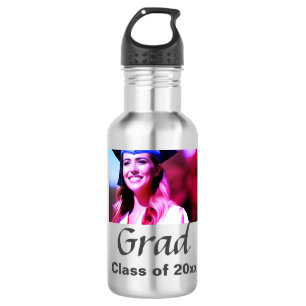 Graduation add name photo class year custom 532 ml water bottle