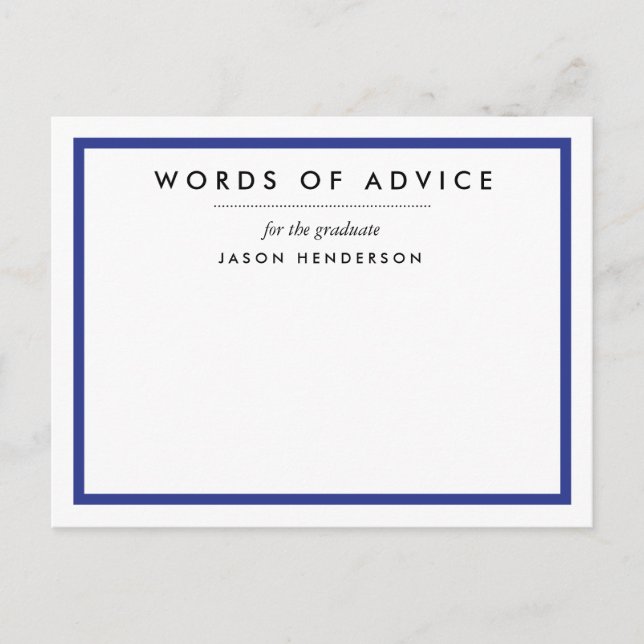 Graduation Advice Cards (Front)