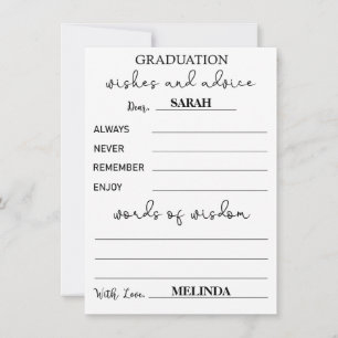 Graduation Advice Cards-Advice for Graduates Invit Invitation