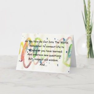 Graduation Advice Watercolor Card
