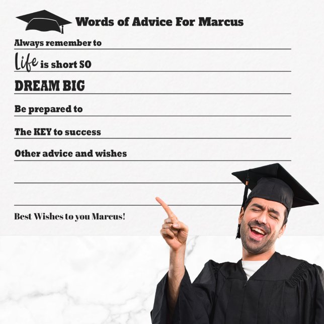 Graduation Advice Wishes Grad Party  (Creator Uploaded)