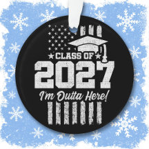 Graduation American Flag Senior Class of 2027