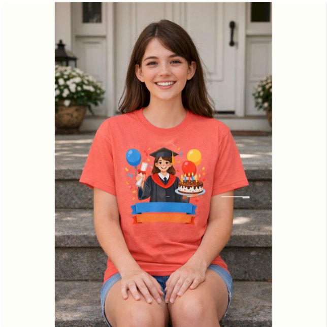 Graduation and Birthday Custom Name Tri-Blend Shirt (Creator Uploaded)