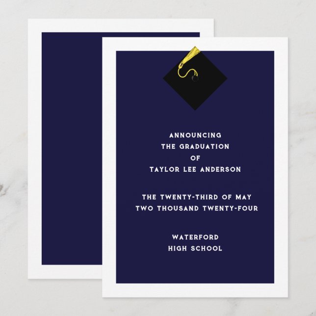 Graduation Announcement  (Front/Back)