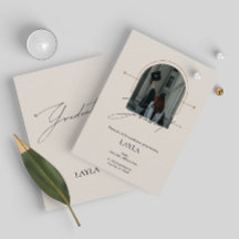 Graduation announcement: 1 photo, cream colour