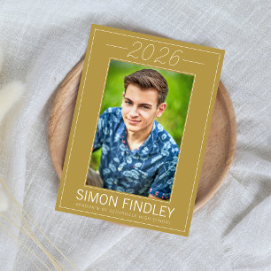 Graduation Announcement 2020 Photo Gold